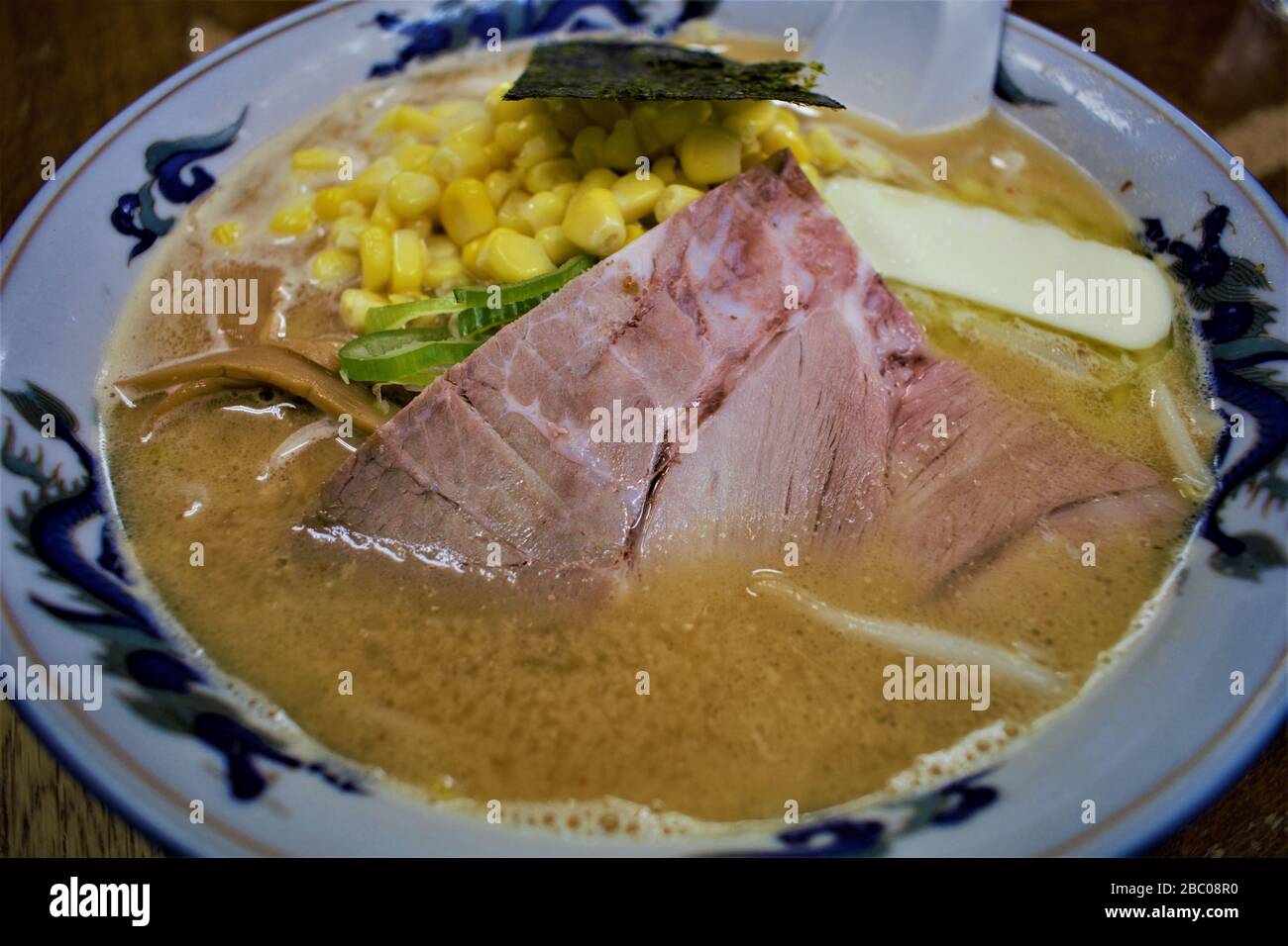 Il burro il mais Ramen a Sapporo, Hokkaido, Giappone Foto Stock