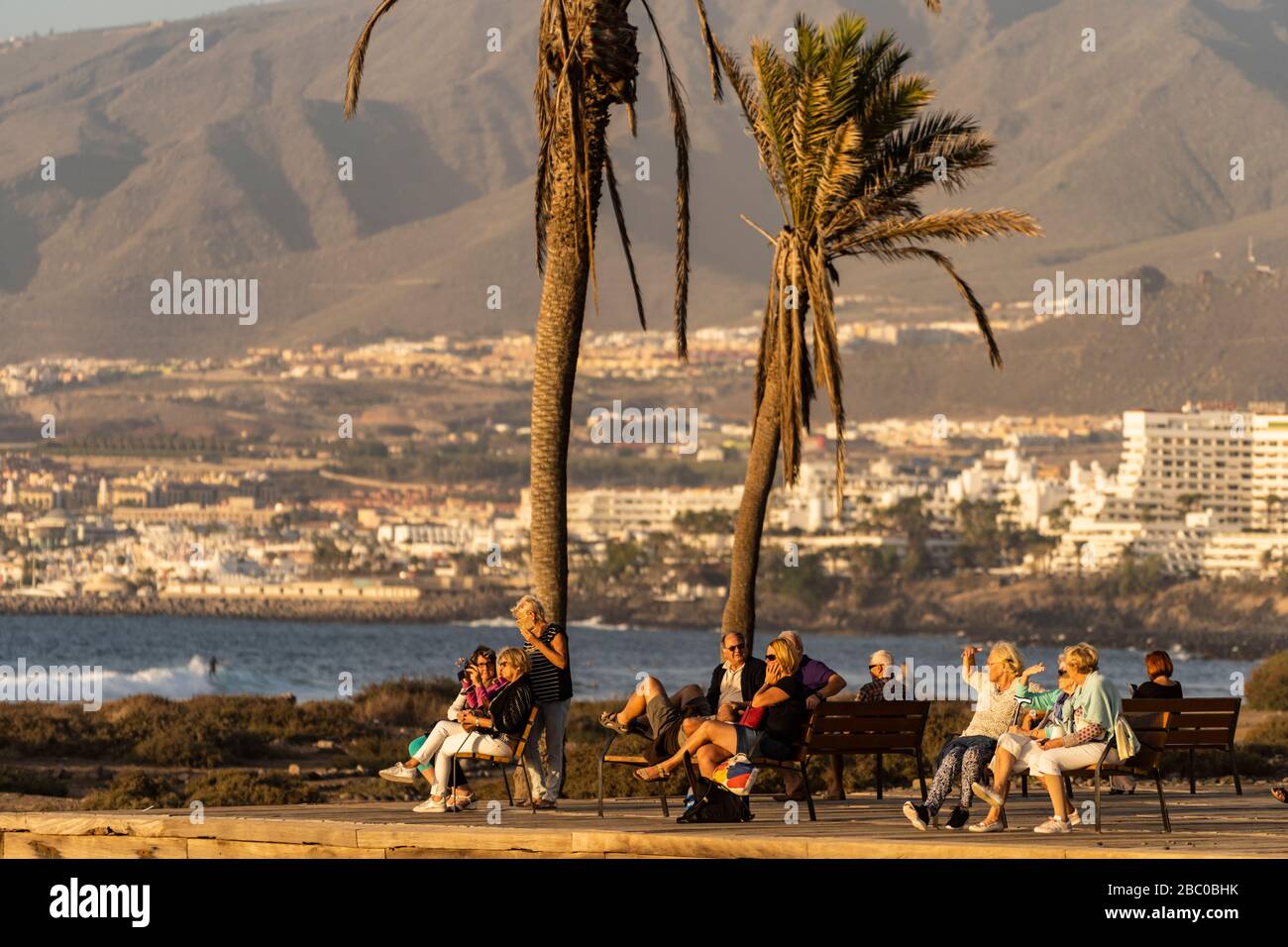 Spagna, Isole Canarie, Tenerife - Playa de Las Americas Foto Stock