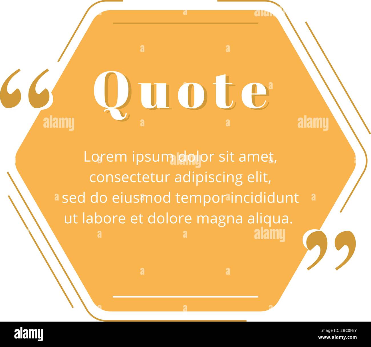 Citare un modello vettore riquadro vuoto Illustrazione Vettoriale