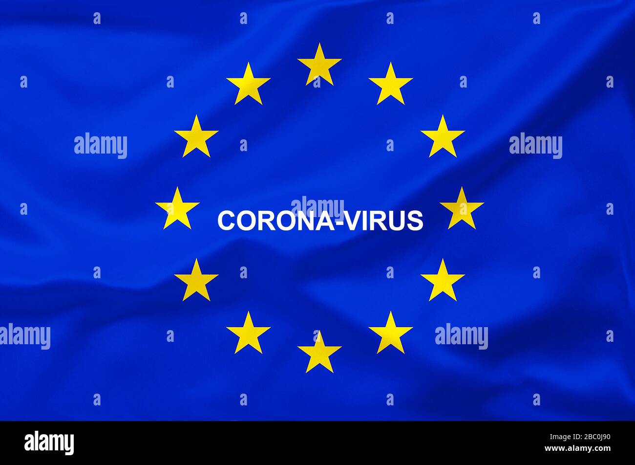 Brexit, Eurofaggge, Flagge, EU-Fahne, Eurostars, Corona-Virus, Coronavirus, Corona-Virus, Foto Stock