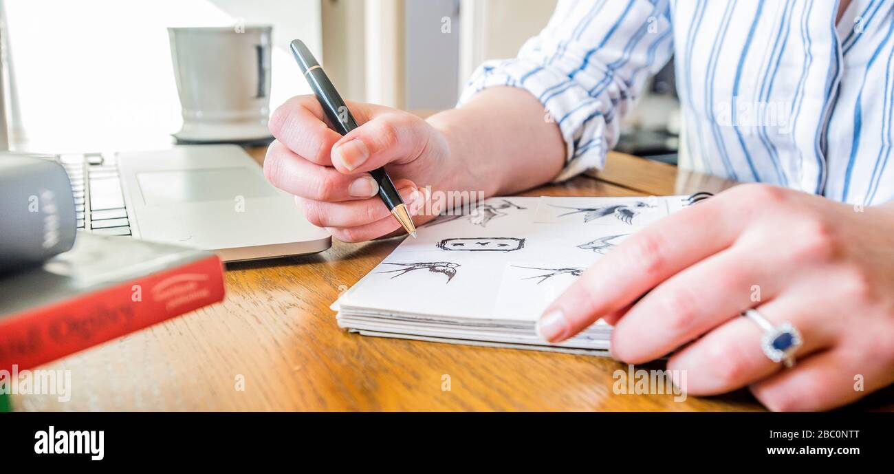 Lavorando da casa Pics Alan Peebles Foto Stock