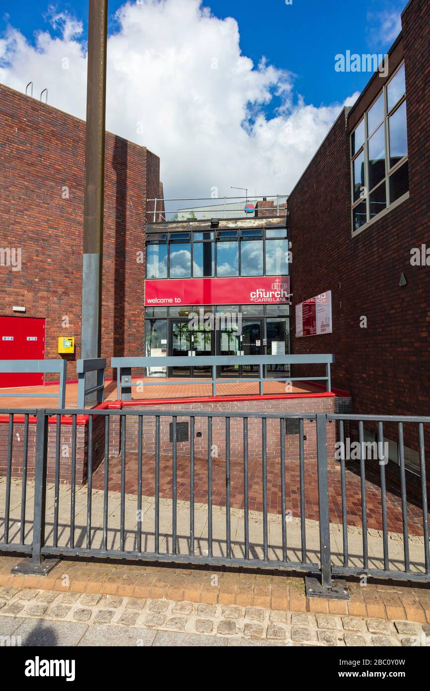 The Church Carrs Lane, Birmingham, West Midlands, Regno Unito. Una Chiesa Metodista e unita di riforma, Foto Stock