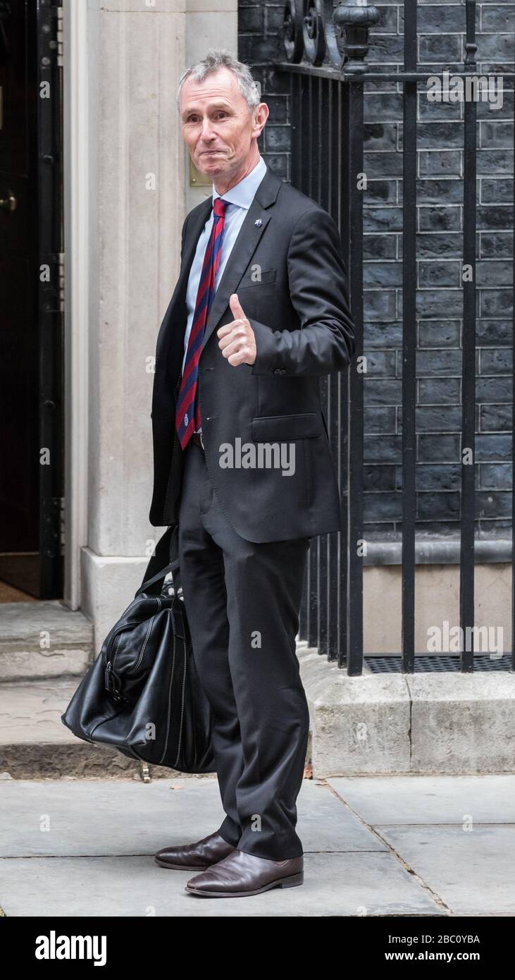Nigel Evans, deputato al Comitato esecutivo congiunto sez 1922, membro del Parlamento per la Ribble Valley, politico conservatore britannico a Downing Street, Regno Unito Foto Stock