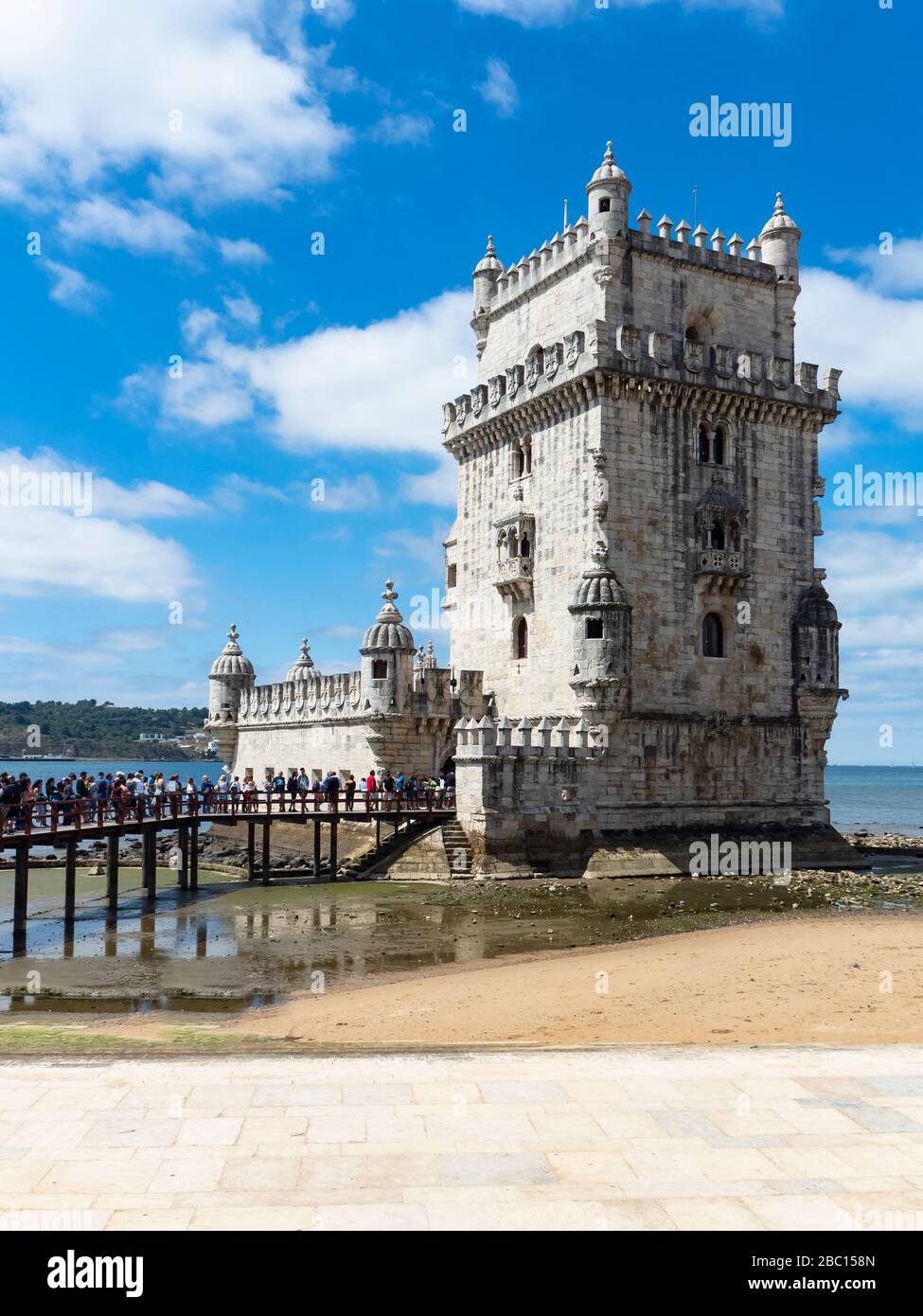 Europa, Portogallo, Lissabon, Torre de Belém, Turm von Belém bzw Turm von St. Vincent, UNESCO Weltkulturerbe, Belém Foto Stock