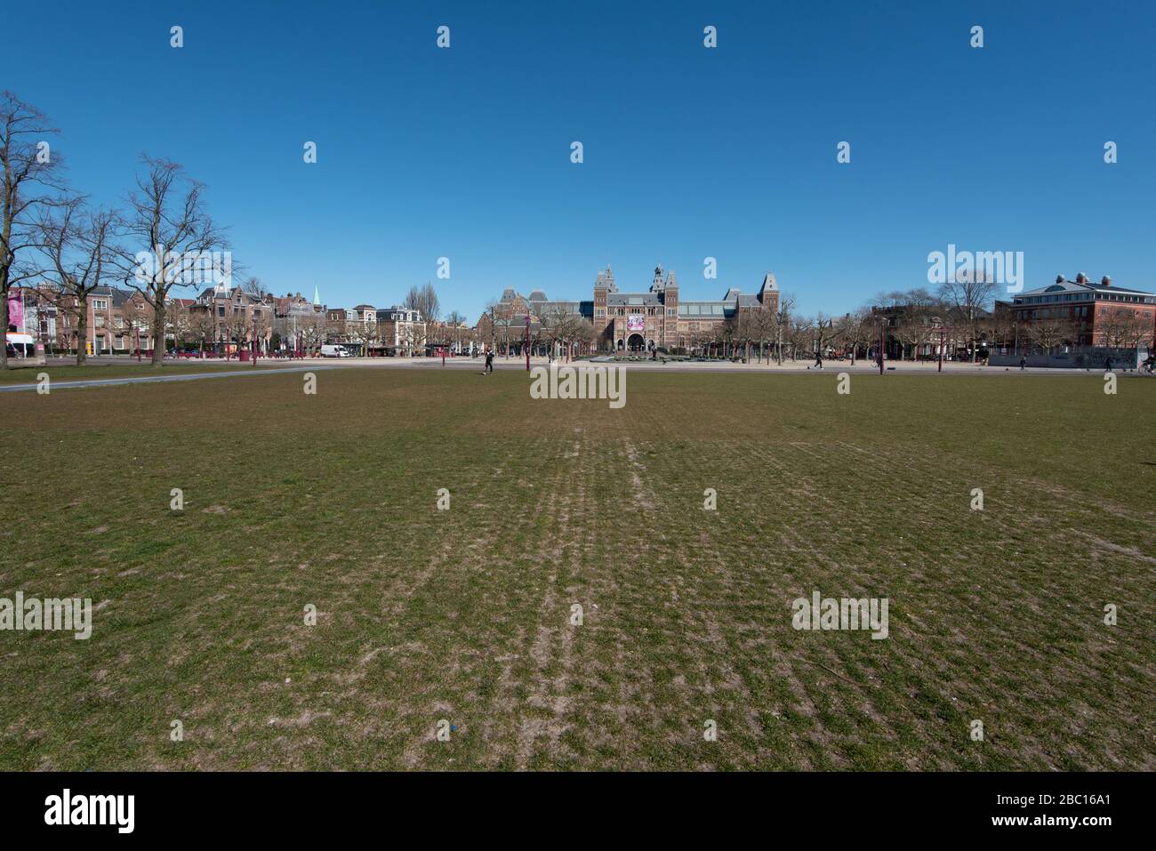 Paesi Bassi. Amsterdam. A causa del virus Corona, la città è praticamente vuota. Foto Stock