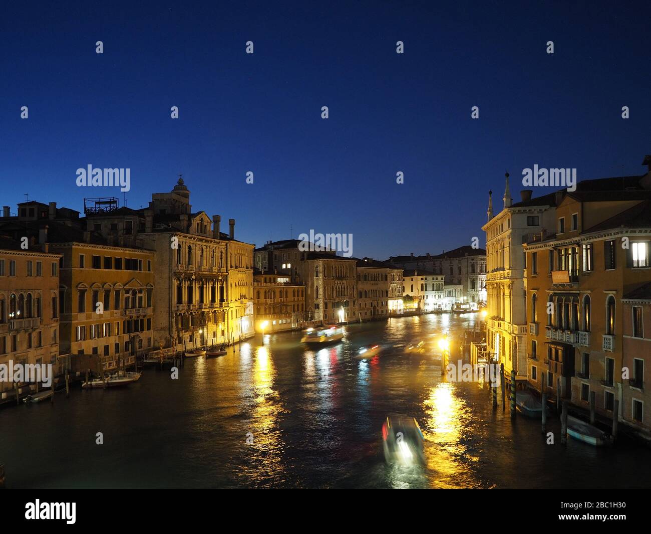 Il Canal Grande alla luce dell'ultima sera, Venezia, Veneto, Italia, Europa Foto Stock