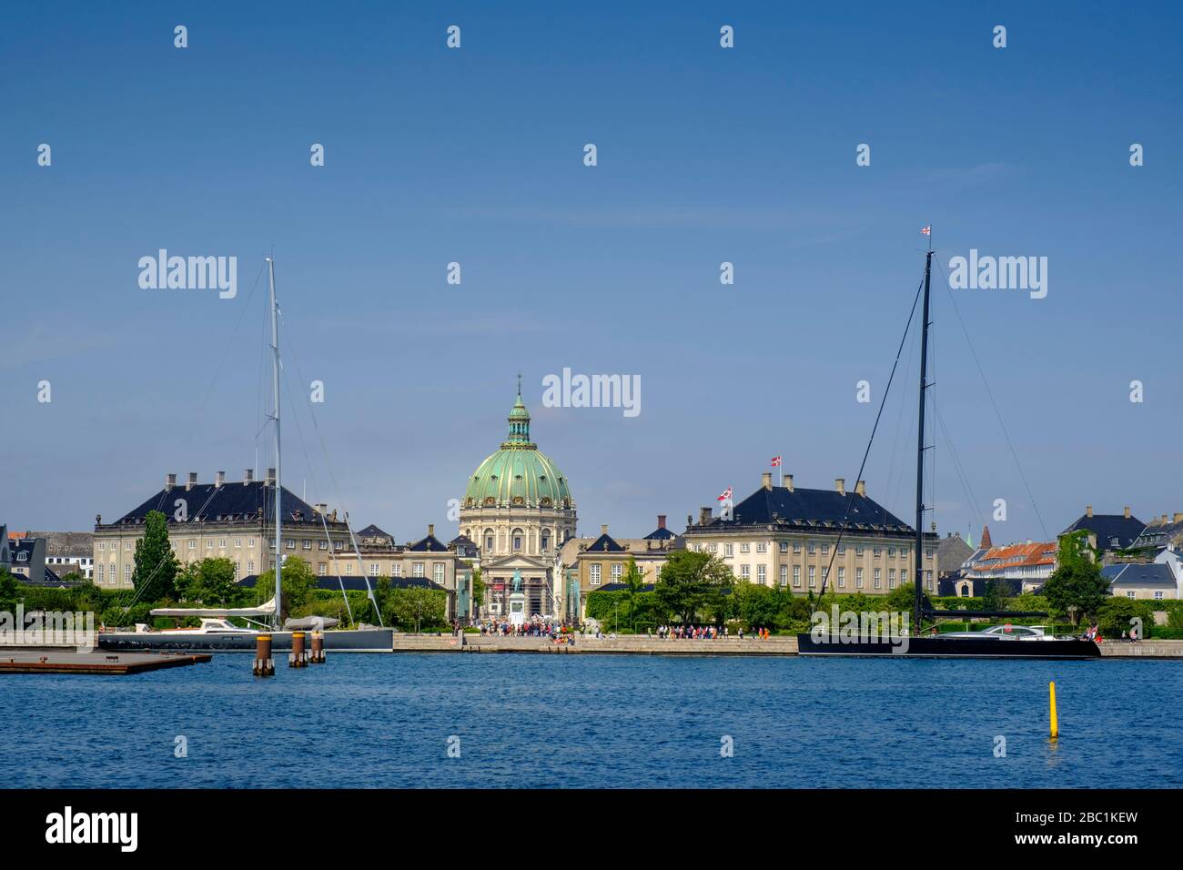 Königliches Schloss Amalienborg, Kopenhagen, Dänemark Foto Stock