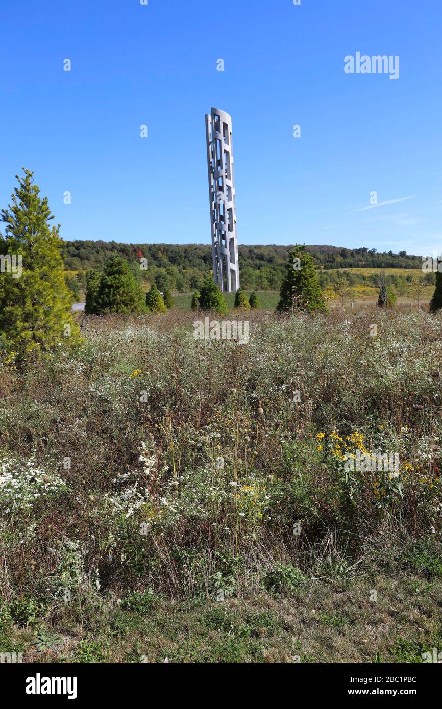 Torre dei Voices al Flight 93 Memorial in Pennsylvania Foto Stock
