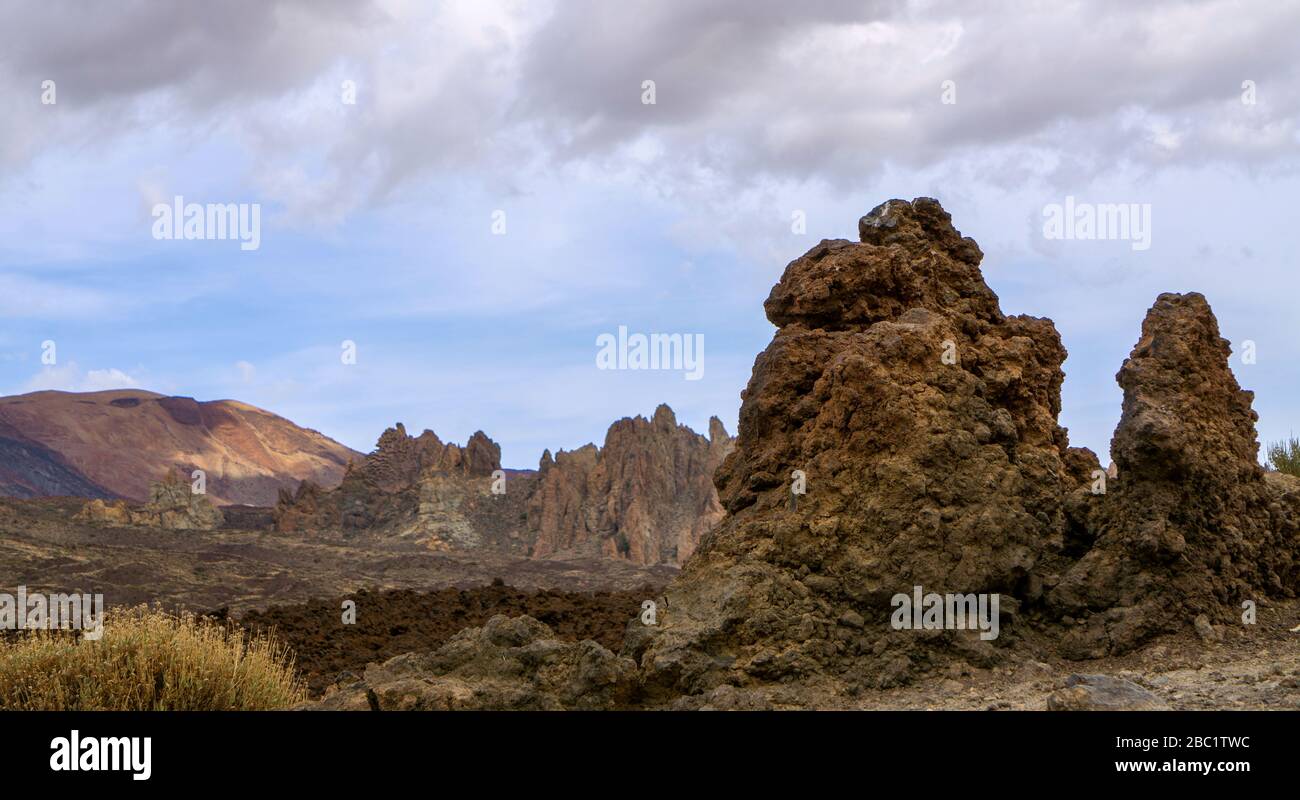 Vista panoramica delle rocce contro il cielo Foto Stock