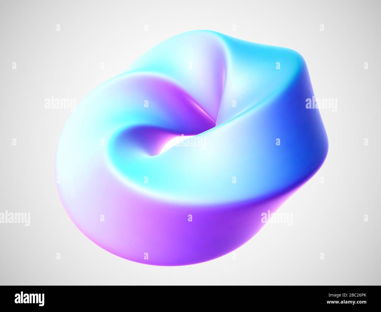 Torus 3D isolato su sfondo bianco. Illustrazione Vettoriale