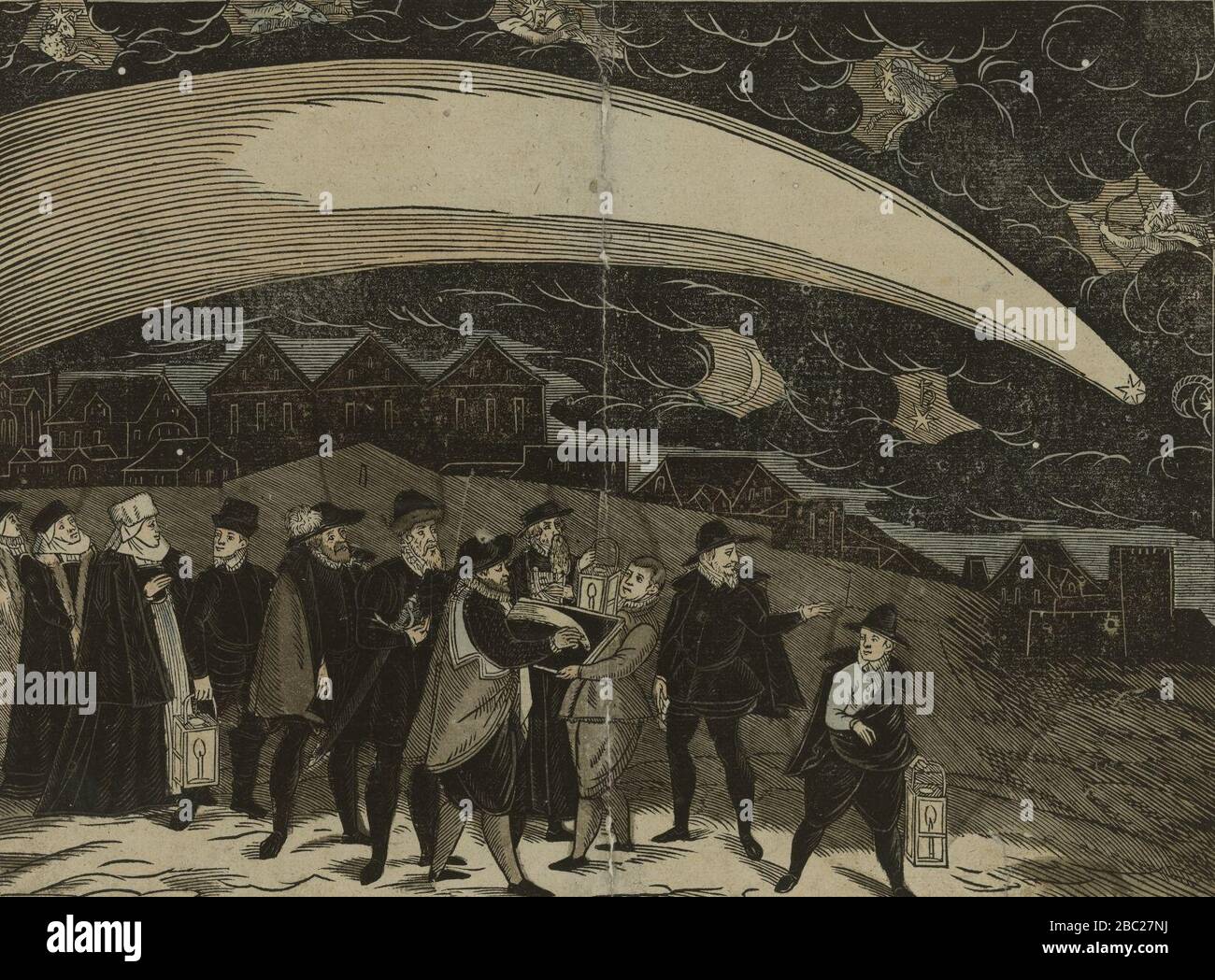 Grande cometa 1577. Foto Stock