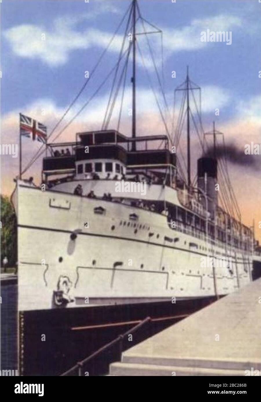 Great Lakes Steamship Assiniboia -- cartolina 1907. Foto Stock