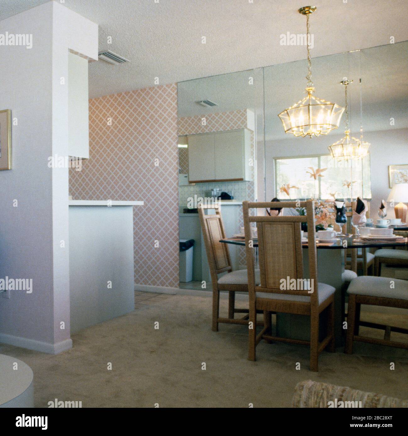 Florida USA Dining Room in House tonalità pastello Foto Stock