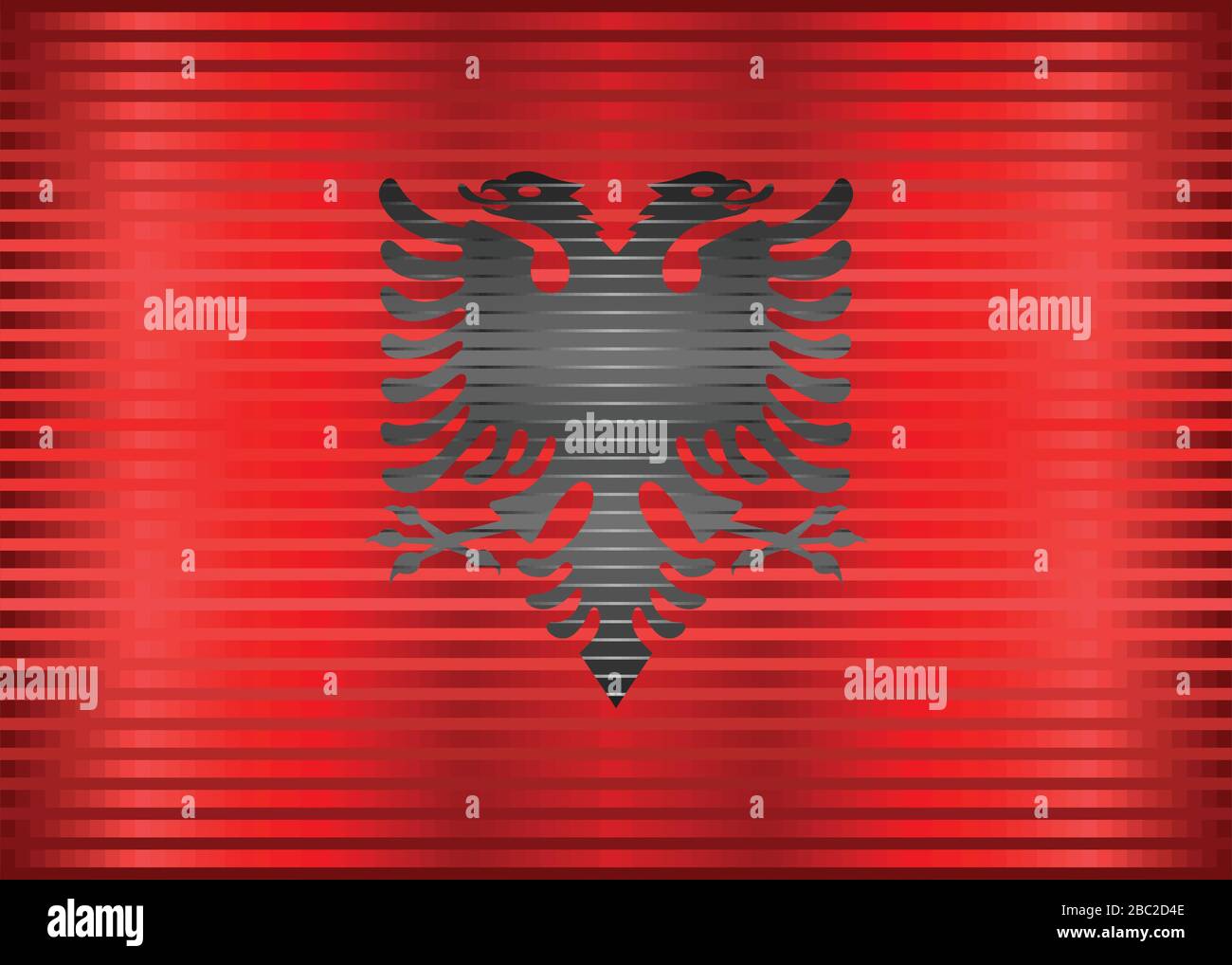 Bandiera lucida Grunge dell'Albania - Illustrazione, bandiera tridimensionale dell'Albania Illustrazione Vettoriale
