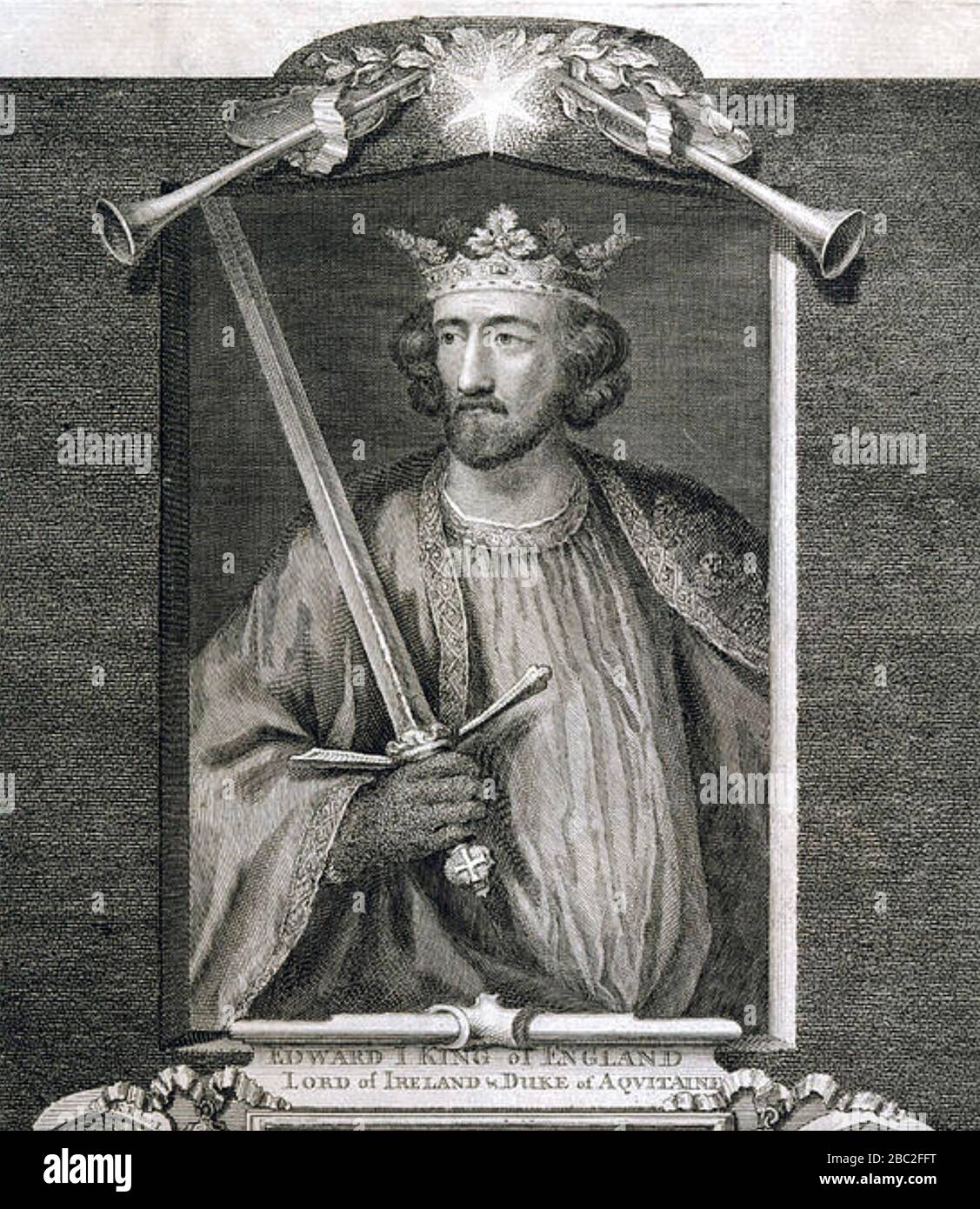 EDWARD i d'Inghilterra (1239-1307) immagine del 19th secolo Foto Stock