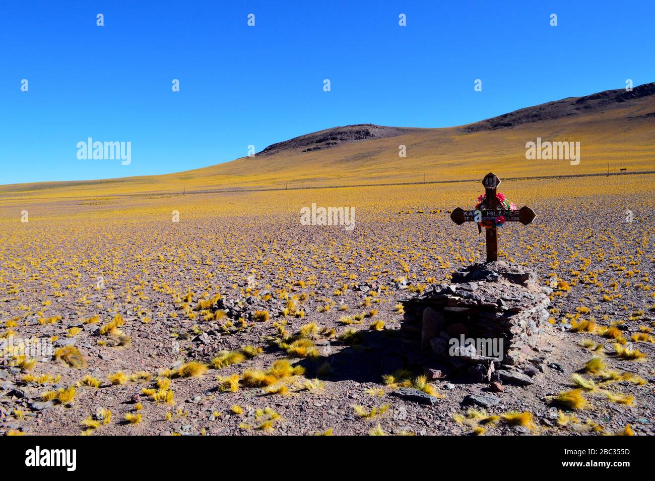 Tomba del tedesco Karl Hillmer, che è stato trovato congelato nel 1923 Foto Stock