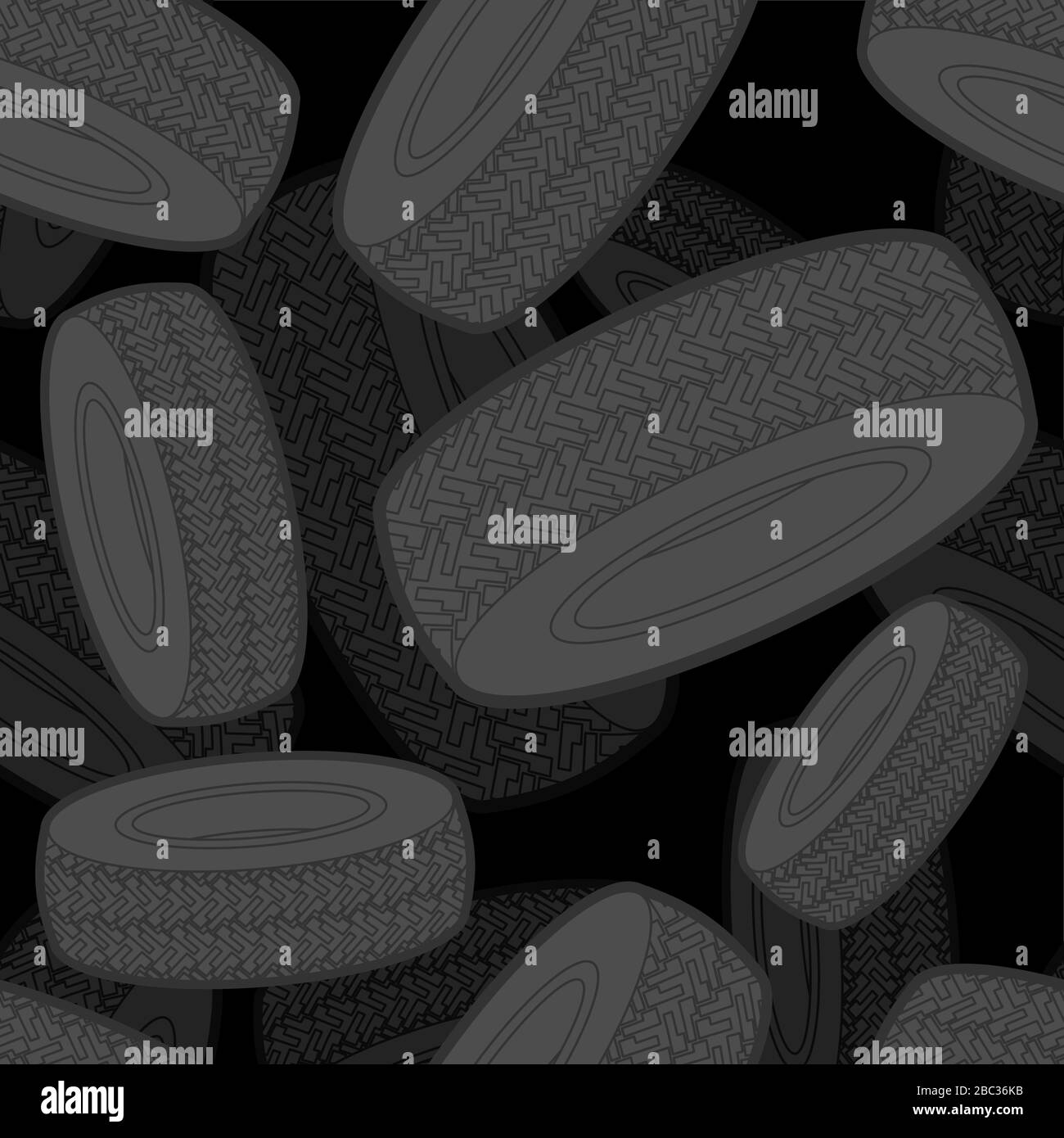 Configurazione degli pneumatici senza cuciture. Gomma per auto fondo pneumatico. Trama vettoriale Illustrazione Vettoriale