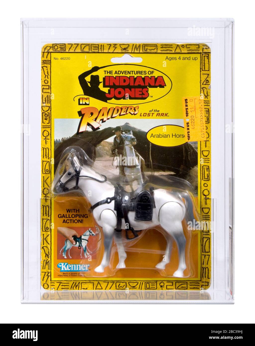 1982 Vintage Kenner Indiana Jones (ROTLA) Raiders of the Lost Ark Arabian Horse AFA 60 Foto Stock