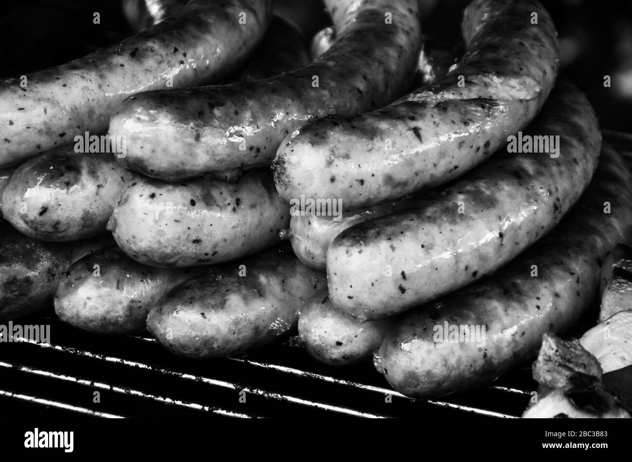 deliziose salsicce tradizionali ceche da vicino Foto Stock