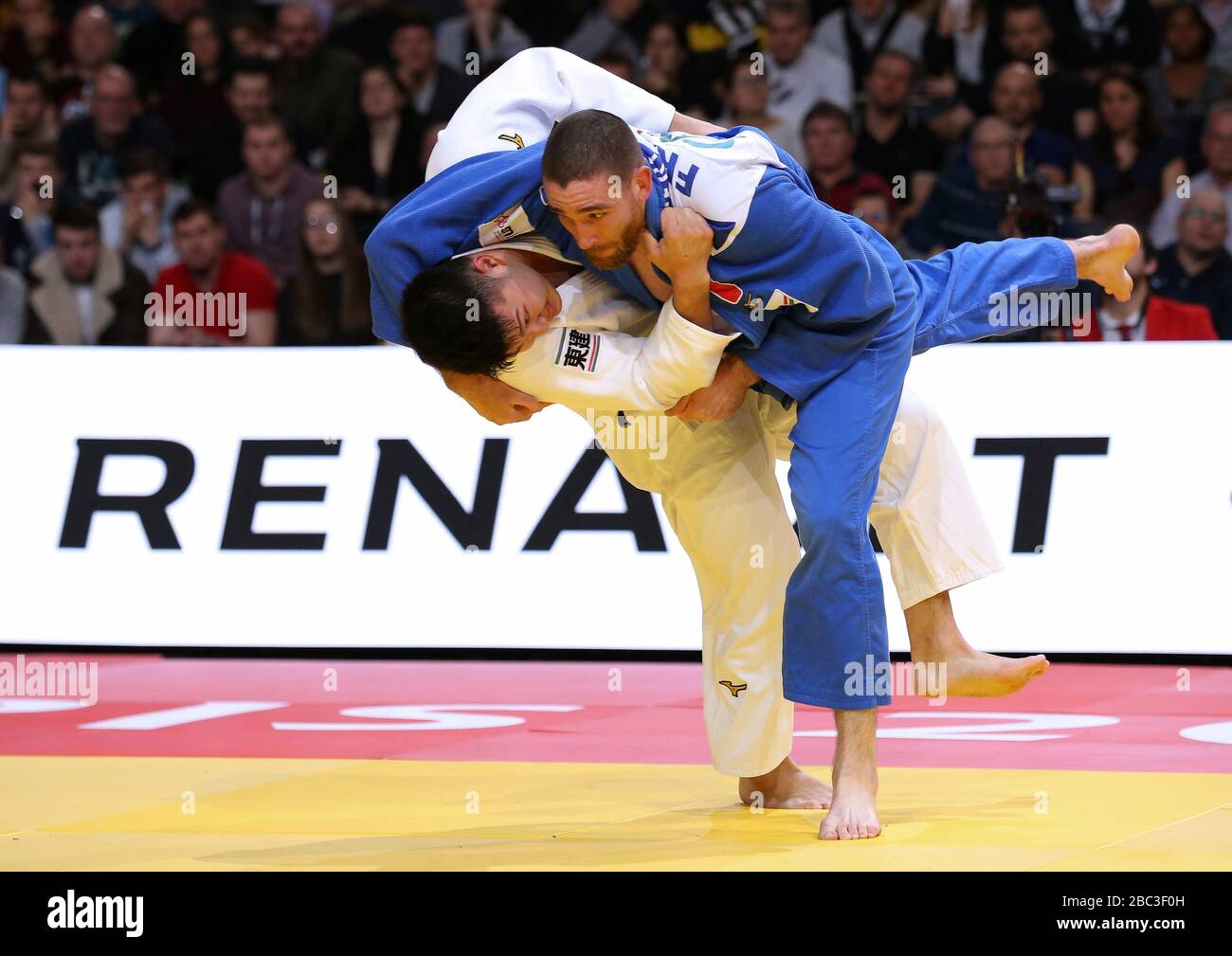 9 febbraio 2020: Kentaro Iida del Giappone in azione durante il Grand Slam di Parigi Foto Stock