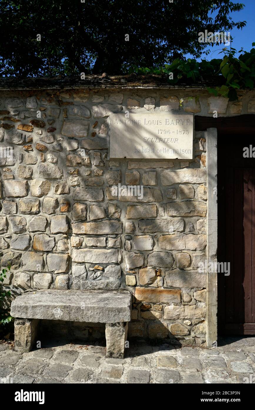 L'ex casa dello scultore francese romantico Antoine Louis Barye.Barbizon.Seine-et-Marne.France Foto Stock