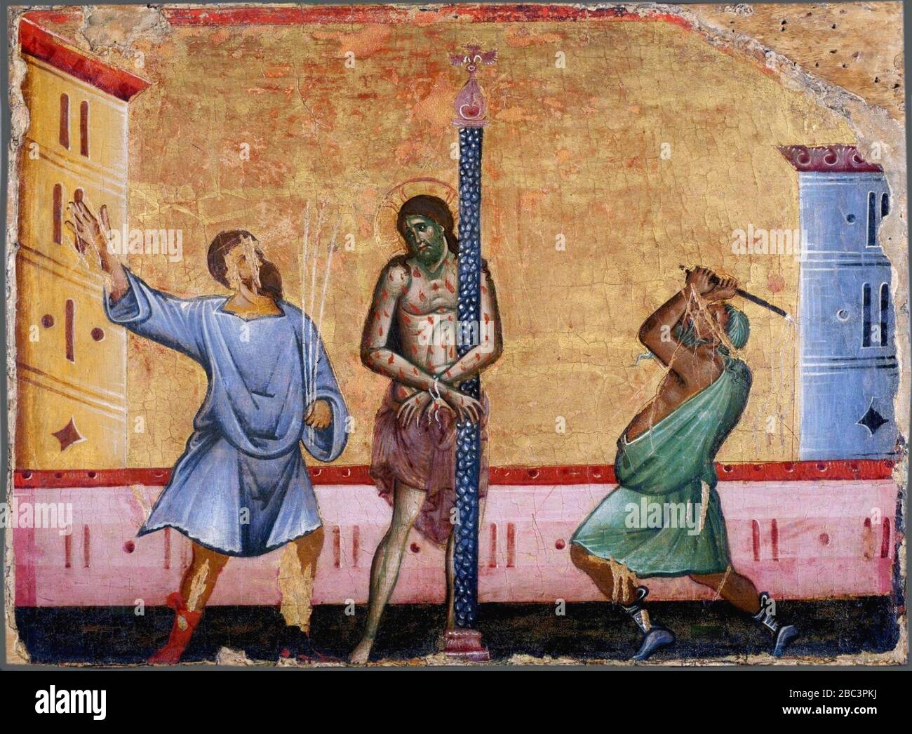 Guido da Siena - Flagellazione Foto Stock Guido da Siena - Flagellazione Foto Stock
