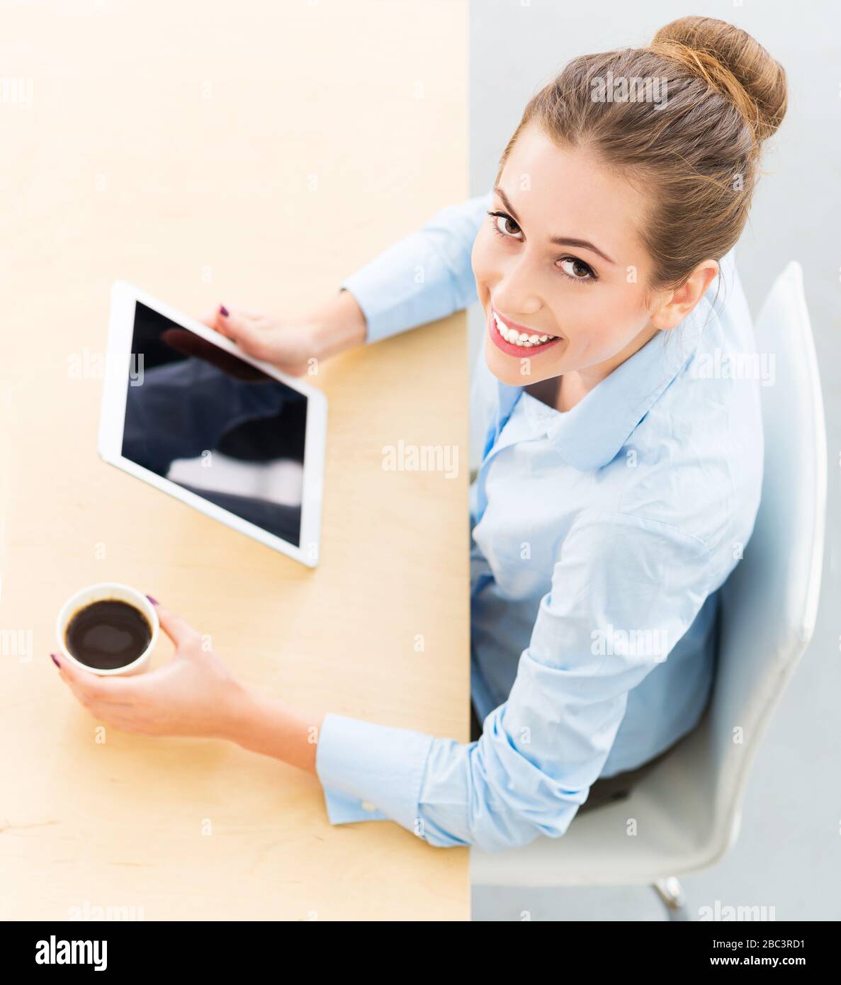 Business donna lavora Foto Stock