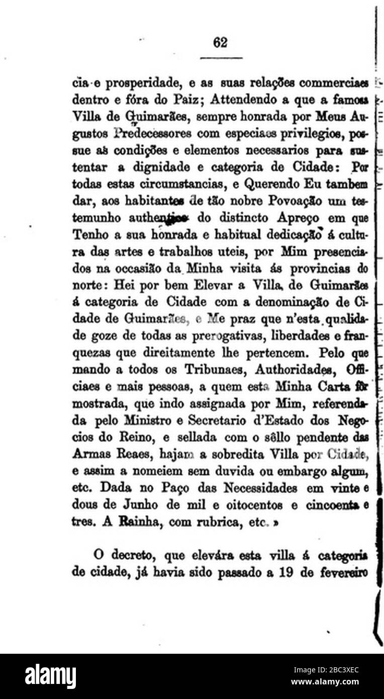 Guimarães- Apontamentos para a sua história - vol. I (62). Foto Stock