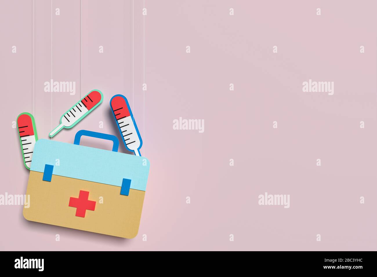 Arte di attrezzatura medica di mestiere di carta Foto Stock