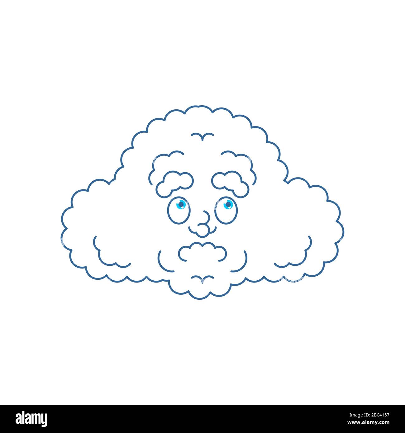 Nuvole confuso oops. Perplesso emozioni. Illustrazione del vettore Illustrazione Vettoriale