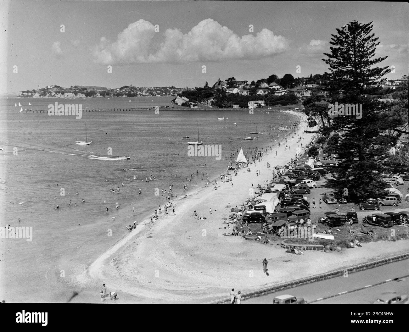 Neville Marriner storico lastre di vetro della Nuova Zelanda scene e popolazione Foto Stock