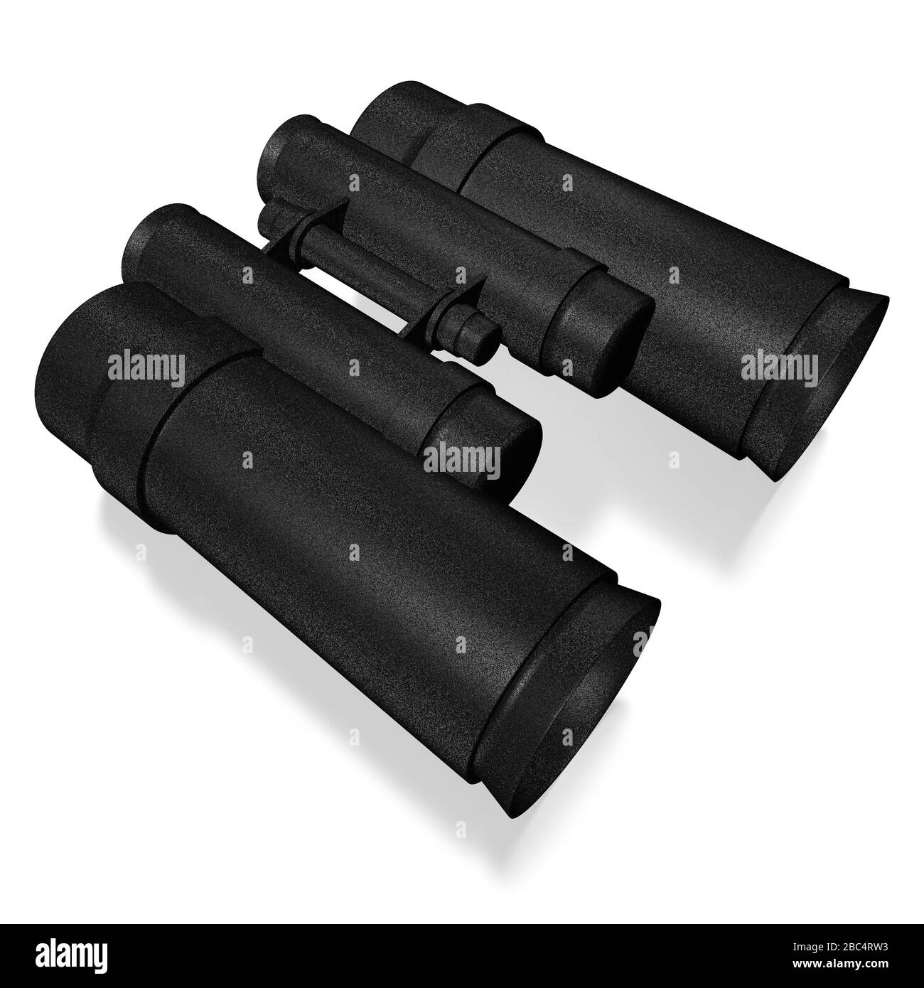 Illustrazione del binocolo nero 3D Foto Stock