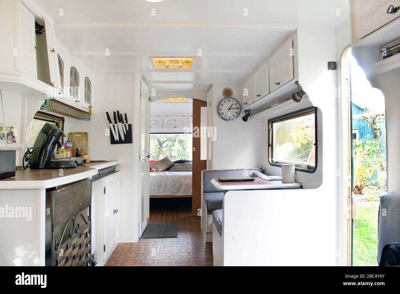 caravan, piccola casa, fuori dalla griglia Foto Stock
