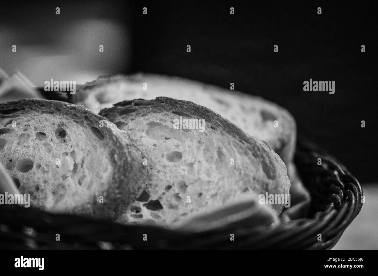 vista ravvicinata del pane fatto in casa Foto Stock