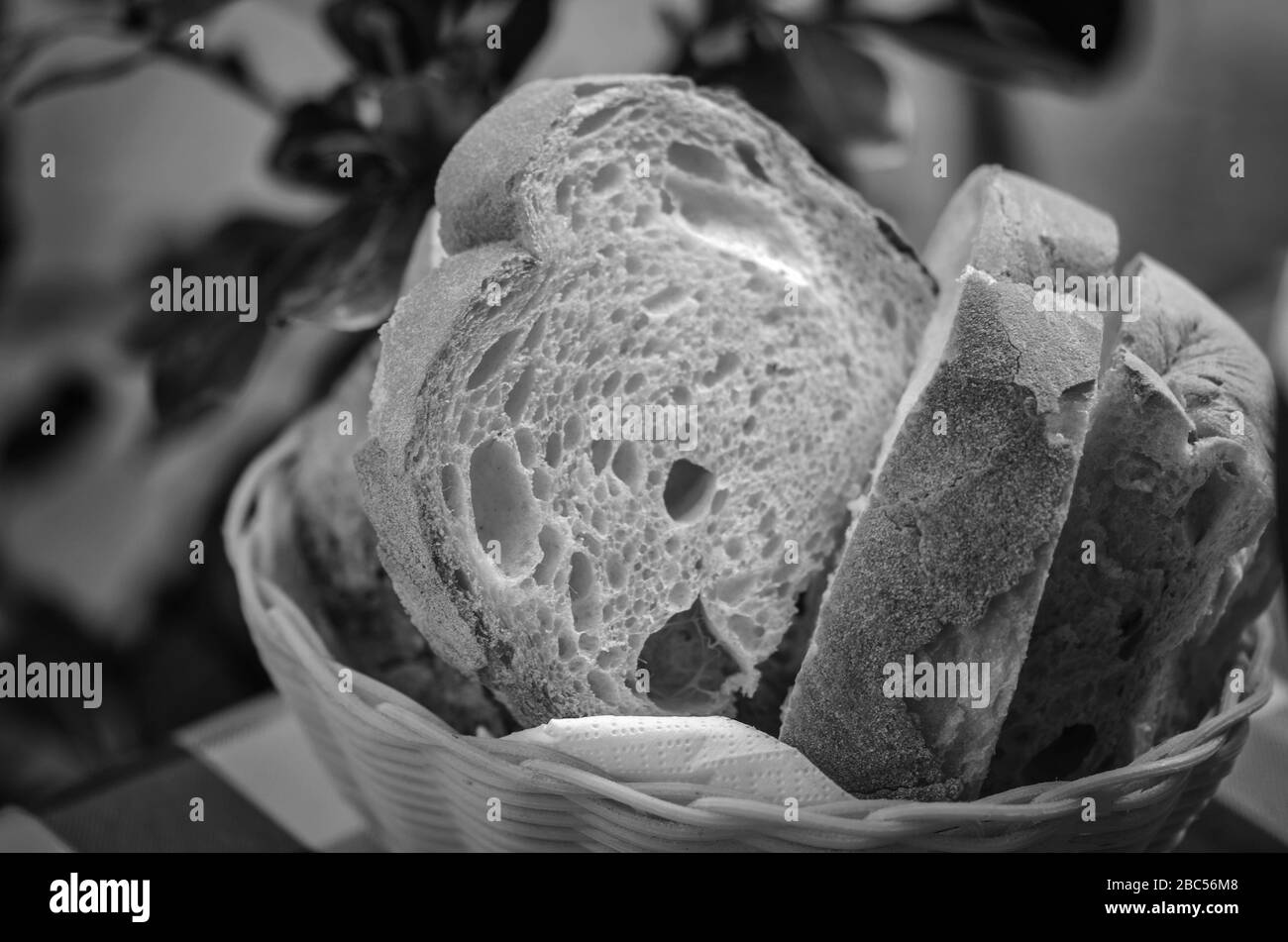 vista ravvicinata del pane fatto in casa Foto Stock