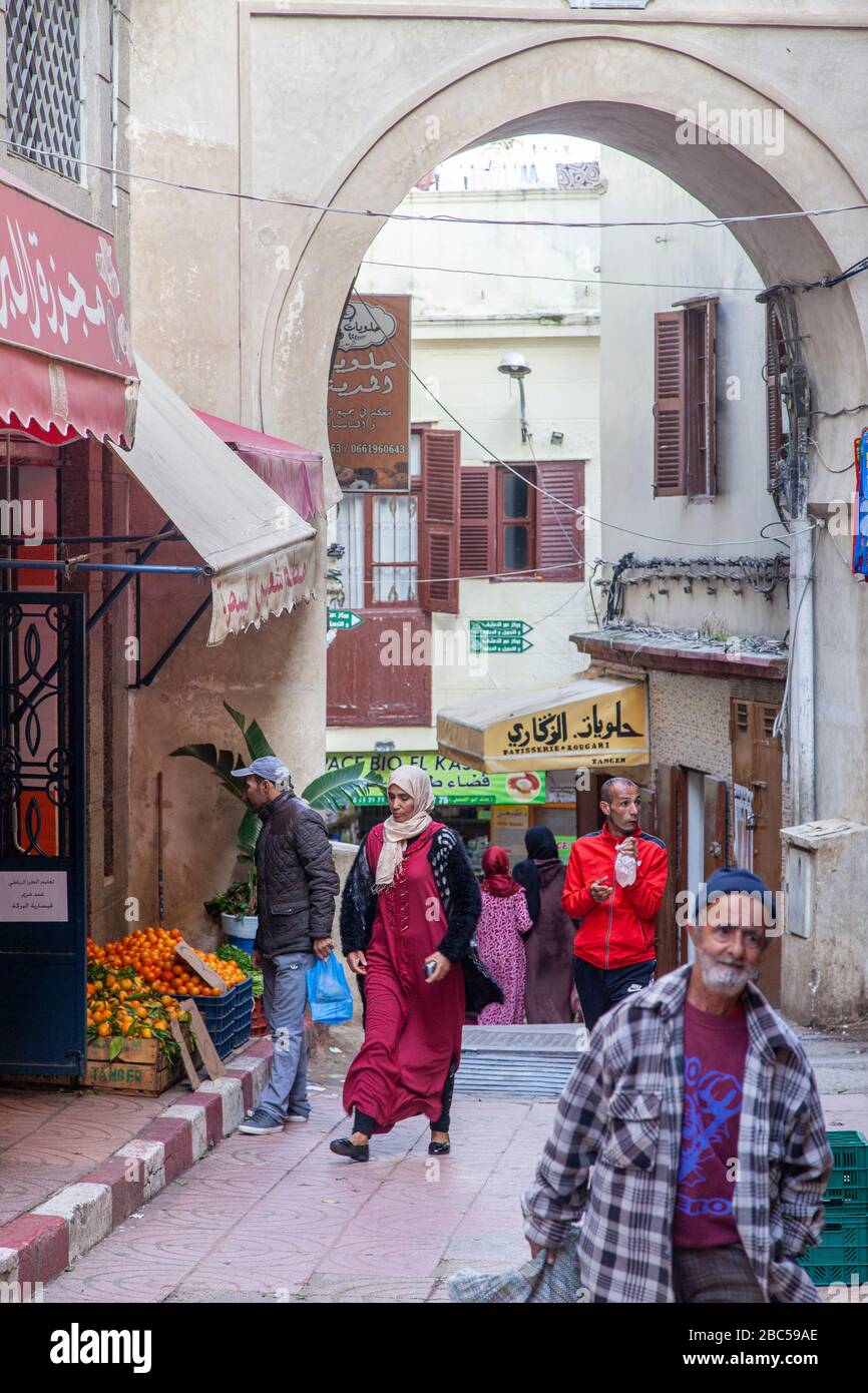 Tangeri, Marocco la Medina Foto Stock