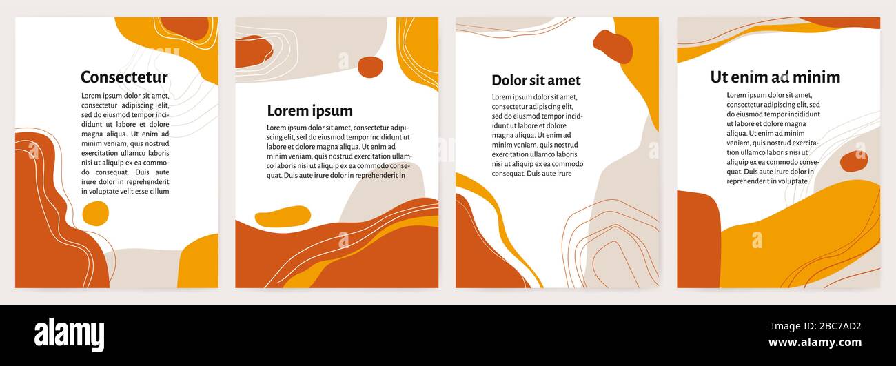 Moderno stile collage astratto collage design in colori caldi Illustrazione Vettoriale