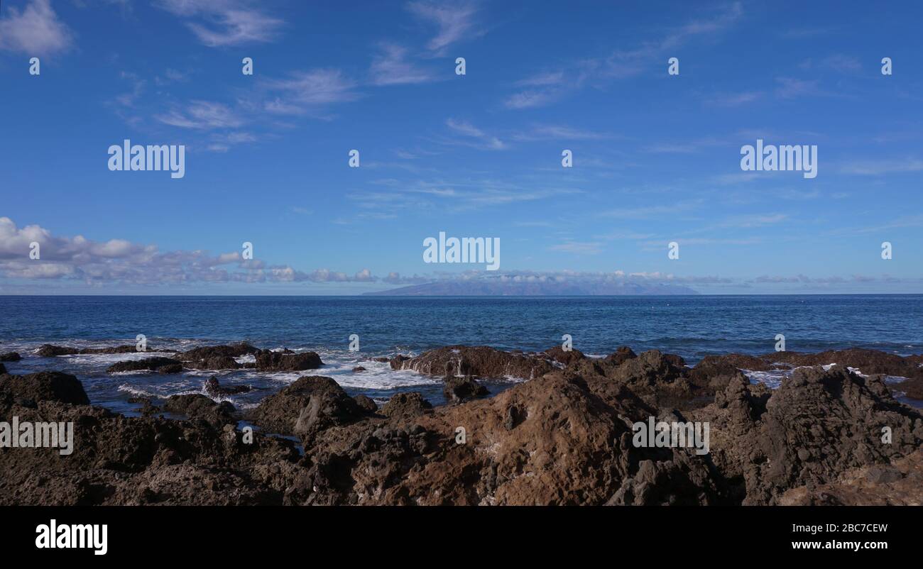 Vista panoramica del mare contro sky Foto Stock