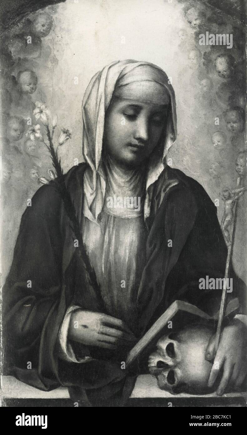 S. Caterina, pittura dell'artista italiano Sodoma, Accademia Belle Arti, Siena, Italia anni Venti Foto Stock
