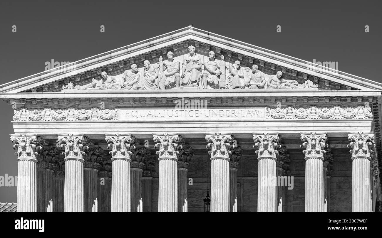 La Corte Suprema degli Stati Uniti neoclassica di Cass Gilbert a Washington DC Foto Stock
