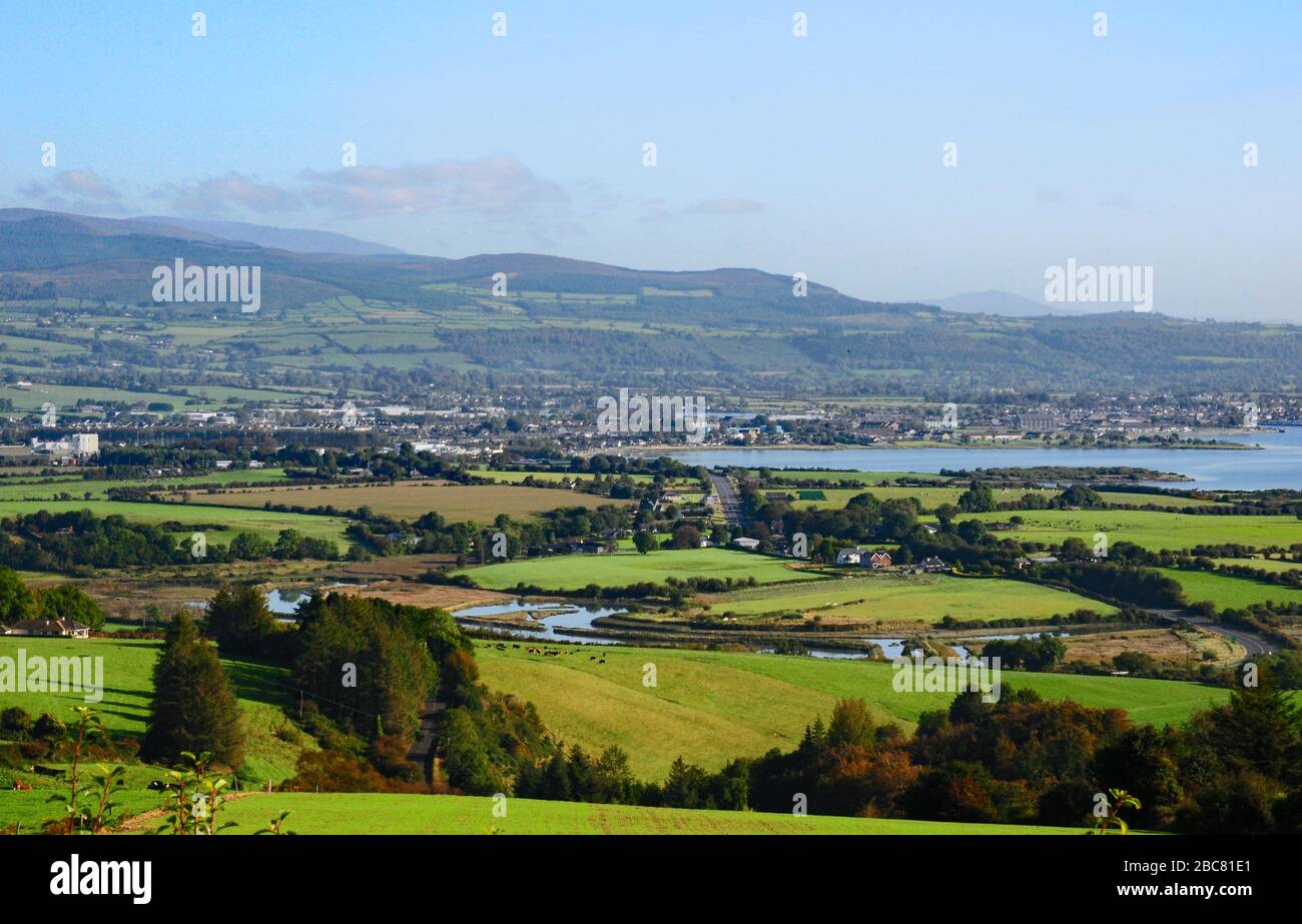 Vista di Dungarvan, Co Waterford. Eire. Foto Stock