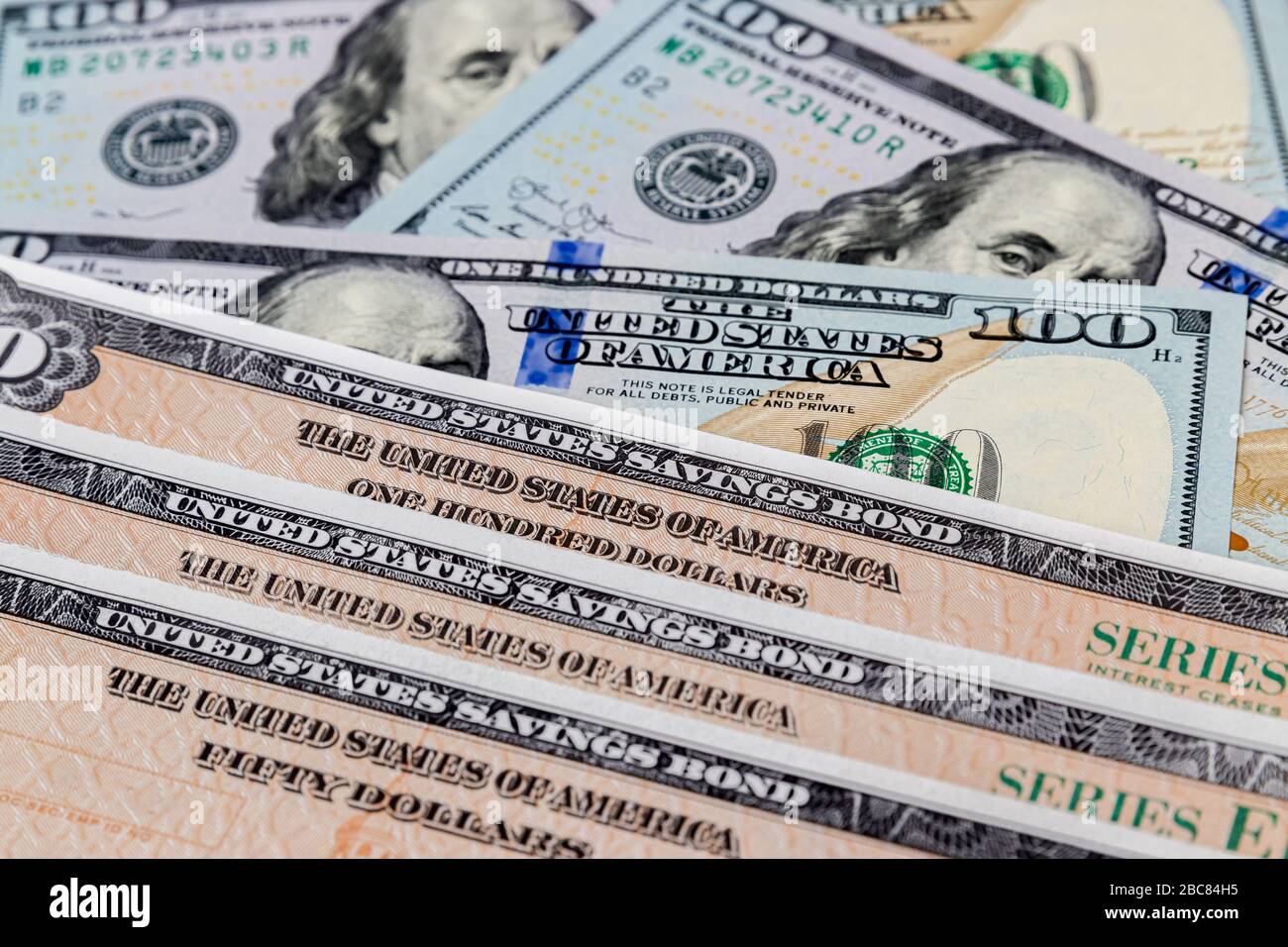 Stati Uniti d'America, serie di obbligazioni di risparmio EE Foto Stock