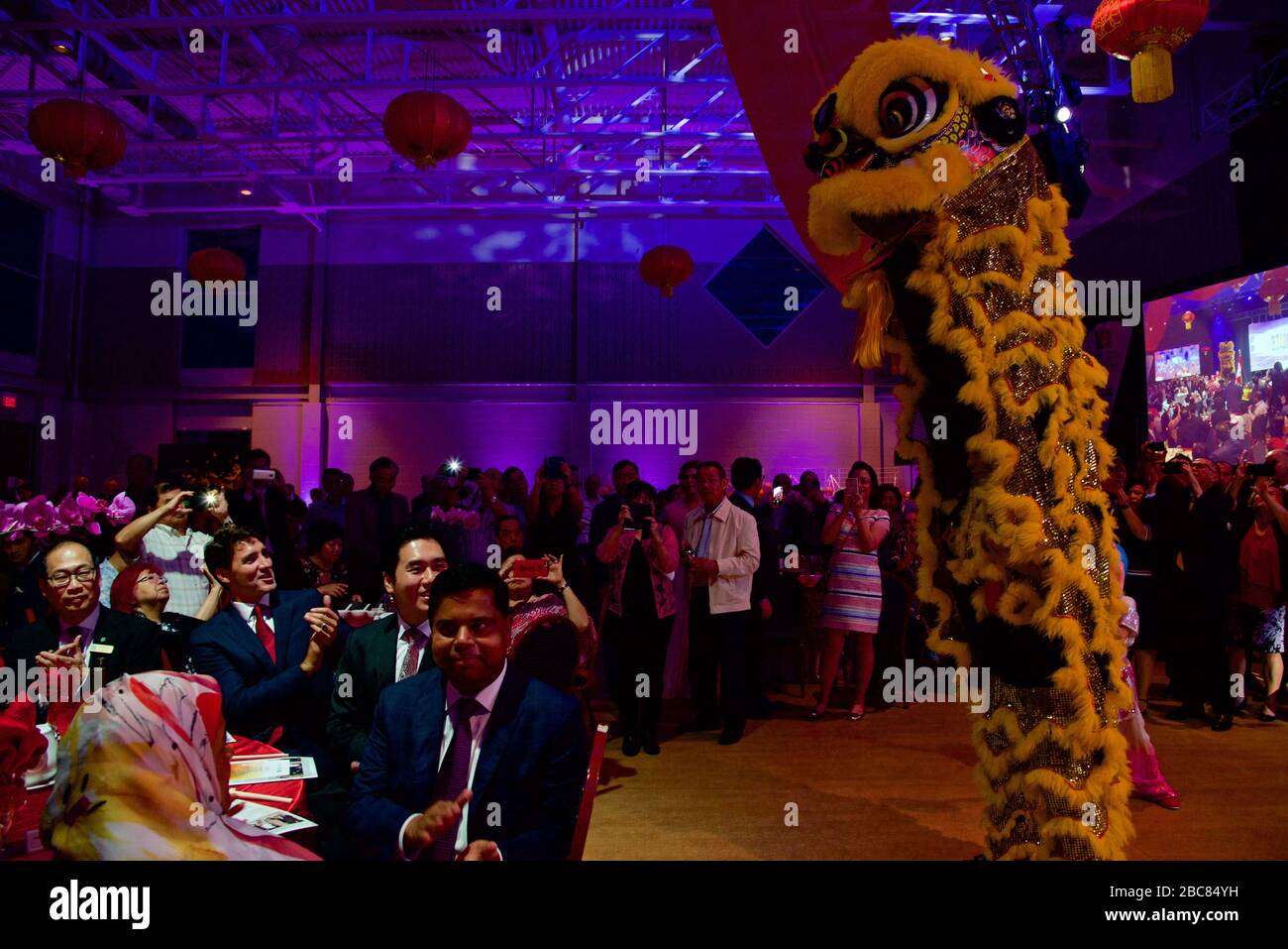 Il primo ministro canadese Justin Trudeau ha partecipato al Mid Autumn Moon Festival al Toronto Chinese Community Centr Foto Stock