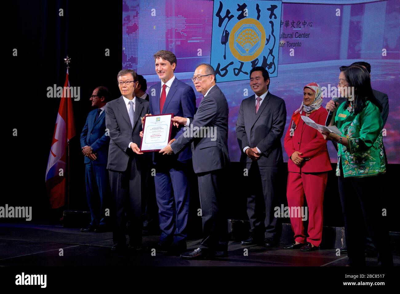Il primo ministro canadese Justin Trudeau ha partecipato al Mid Autumn Moon Festival al Toronto Chinese Community Centr Foto Stock