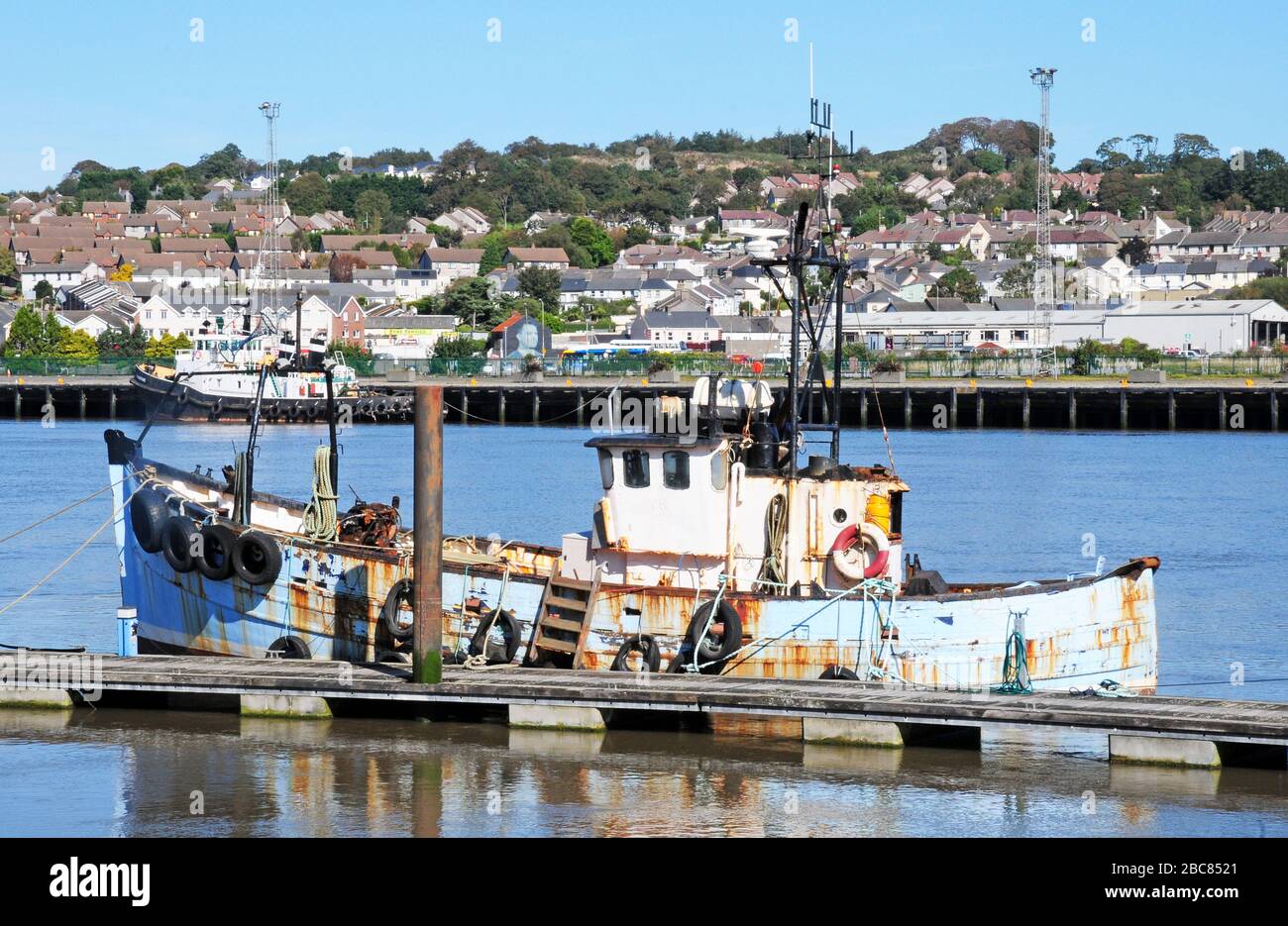 Vecchia barca a waterford Harbour. Co. Waterford. Foto Stock