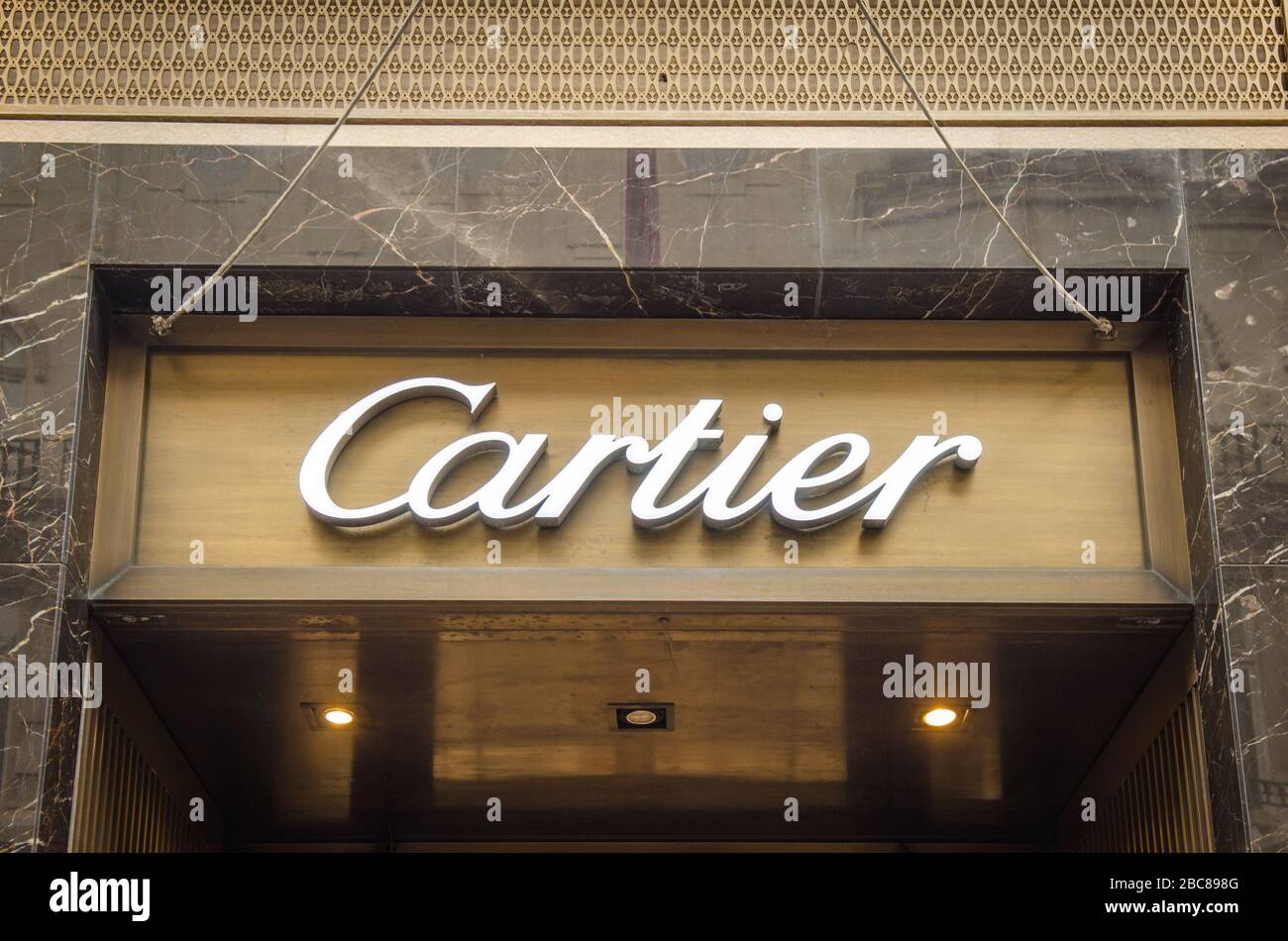 Cartier - marchio di moda francese di lusso, Bond Street Branch, Londra Foto Stock