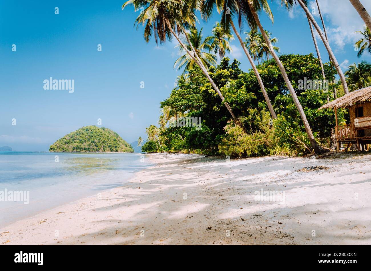 Paesaggio tropicale dell'isola, Palawan, Filippine Sud-est asiatico Foto Stock