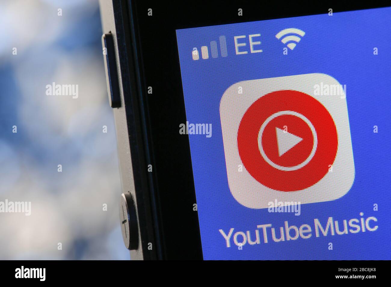 App YouTube Music su iPhone. Foto Stock