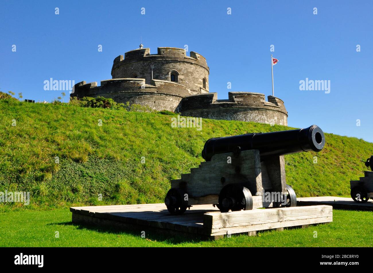 Castello di St Mawes costruito da re Enrico VIII per proteggere il porto di Falmouth in Cornovaglia.UK Foto Stock