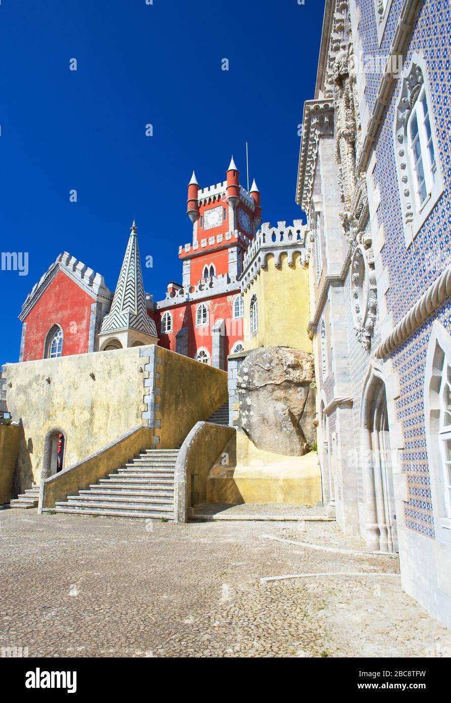 Pena il Palazzo Nazionale, Sintra Portogallo, Europa Foto Stock